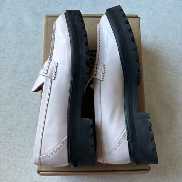 Reformation Agathea Chunky Loafer Morning Dew Patent 7 Rare - Picture 6 of 12